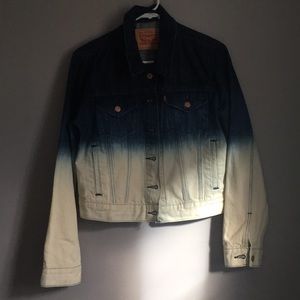 Bottom bleached jean jacket